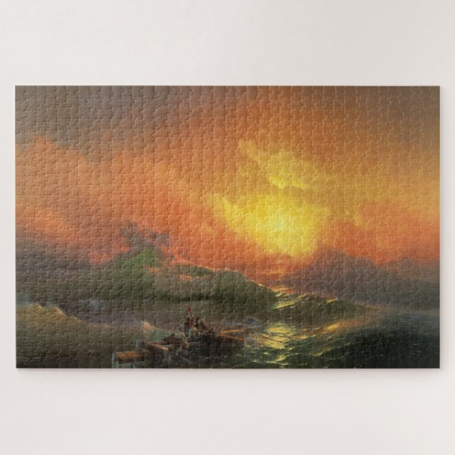 Puzzle La neuvième vague de tempête de mer Ivan Aivasovsk (Horizontal)