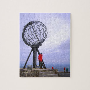 Puzzle La Norvège, cap du nord, symbole de globe