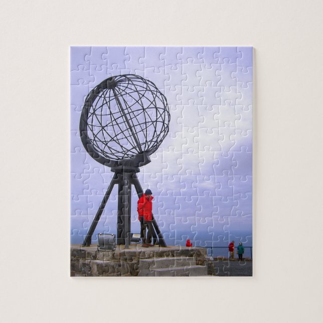 Puzzle La Norvège, cap du nord, symbole de globe (Vertical)