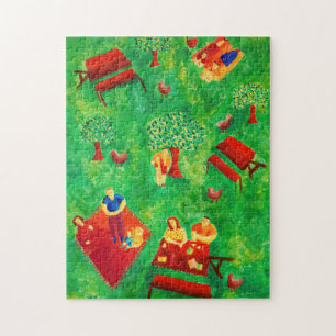 Puzzle La peinture acrylique d'art contemporain Le Pique-