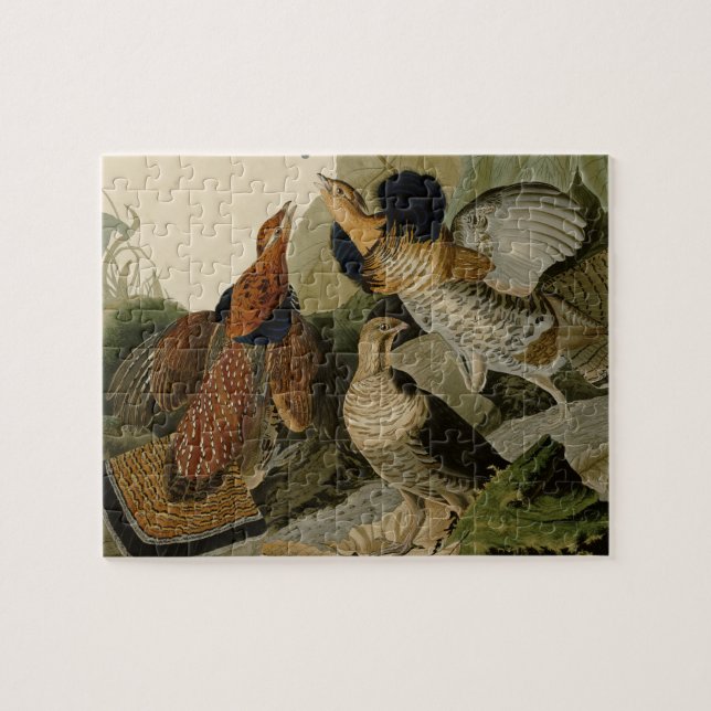 Puzzle La peinture d'Audubon d'un trio de grouse de (Horizontal)