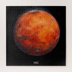 Puzzle La planète rouge : Aquarelle de Mars