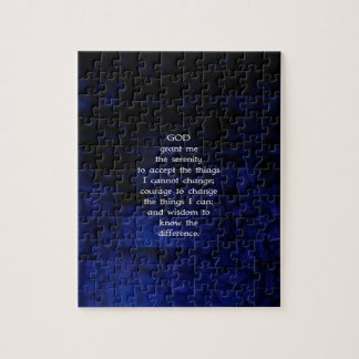 Puzzle La Prière Sérénité Avec Arrière - plan Bleu