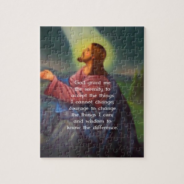 Puzzle La Prière Sérénité Avec La Peinture De Jésus-Chris (Vertical)