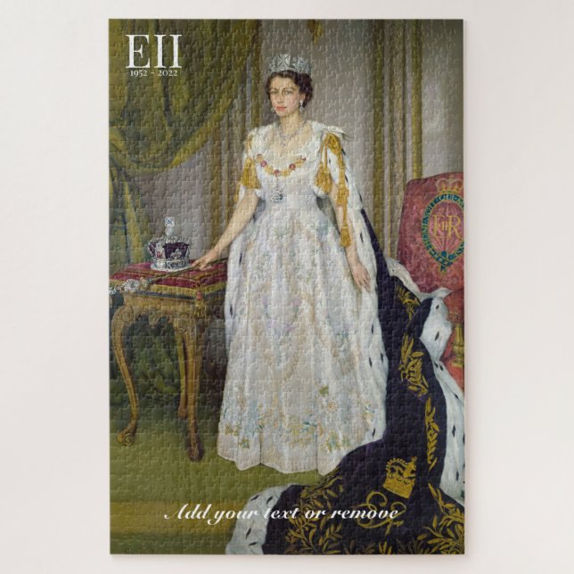 Puzzle La reine Elizabeth II dans ses robes de couronneme (Vertical)