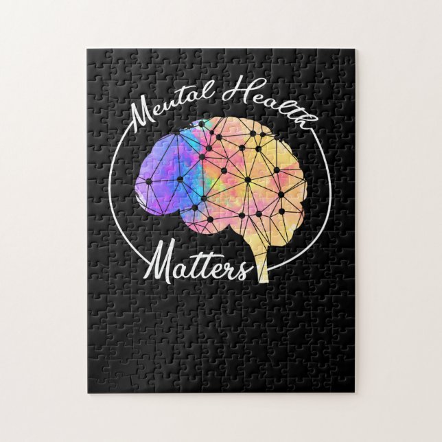 Puzzle La santé mentale est importante Cerveau drôle Mult (Vertical)