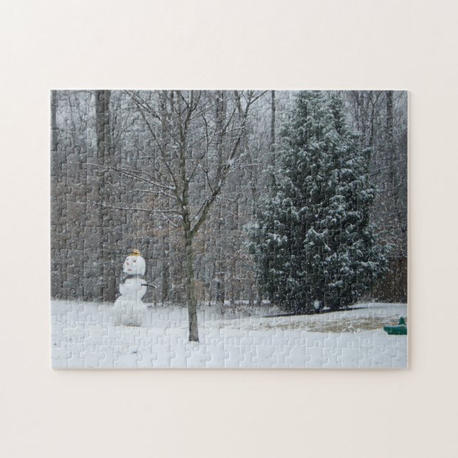 Puzzle La scène de neige hivernale du voisin (Horizontal)