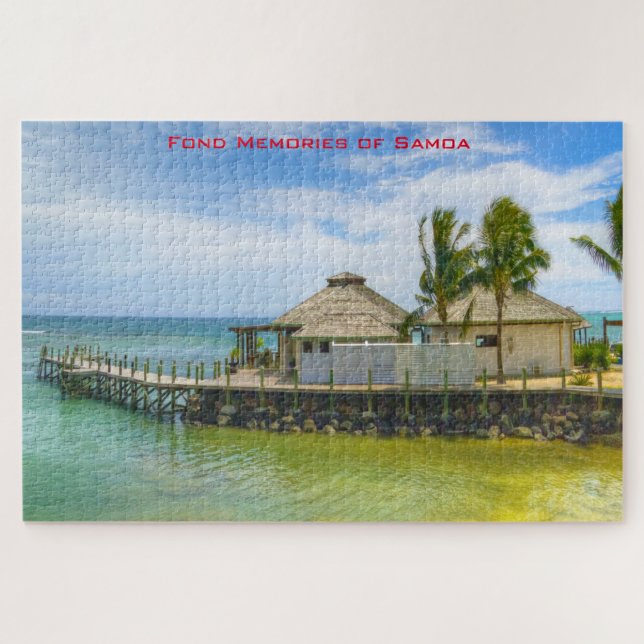 Puzzle La Scène De Plage Aux Samoa Américaines. Jigsaw Pu (Horizontal)