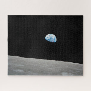 Puzzle La Terre S'Élève Au-Dessus De L'Horizon Lunaire.