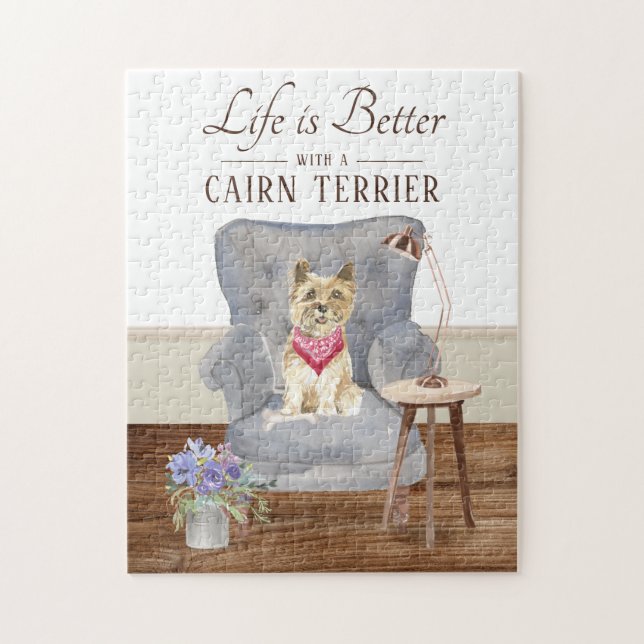 Puzzle La Vie Avec Cairn Terrier (Vertical)