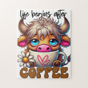 Puzzle La vie commence après le café 