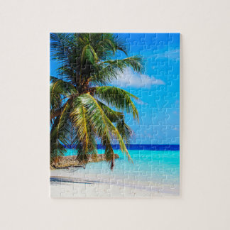 Puzzle La vie de plage de vacances de palmier de mer