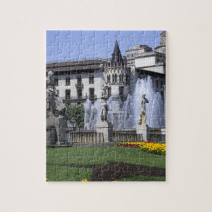 Puzzle La vie en Espagne la belle Plaza Cataluna avec