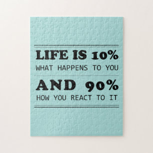 Puzzle La vie est 10% ce qui vous arrive Citation Motivat