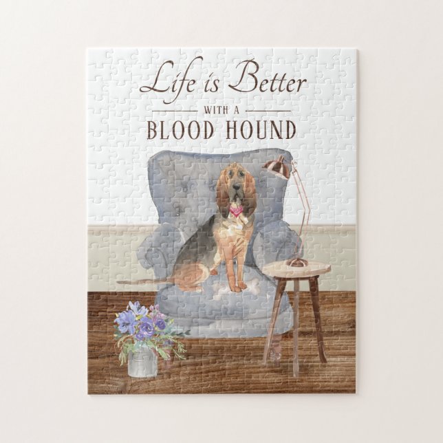 Puzzle La Vie Est Avec Un Hound Sang (Vertical)