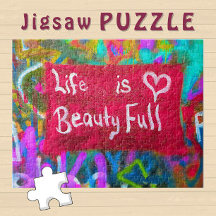 Puzzle La vie est belle sur Graffiti Wall -