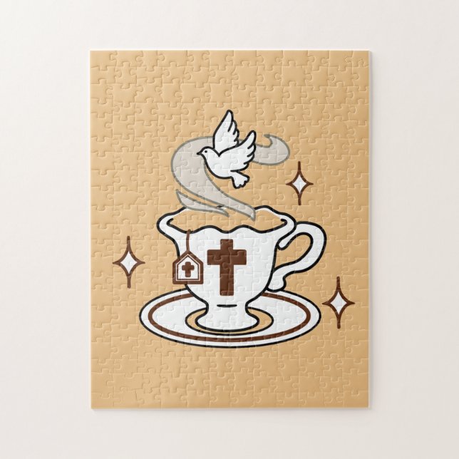 Puzzle La vie est douce avec Jésus - Christian Faith Tea  (Vertical)