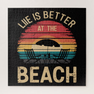 Puzzle La vie est meilleure à la plage, ambiance vacances