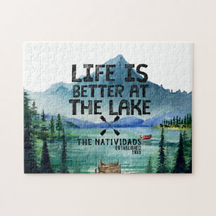 Puzzle La vie est meilleure au lac   Nom de la famille