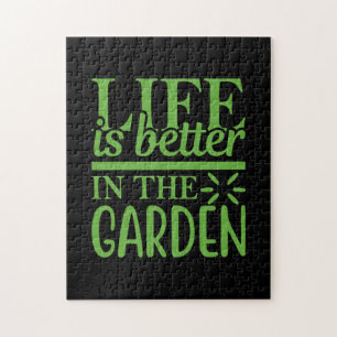 Puzzle La Vie Est Mieux Dans Le Jardin