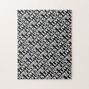 Puzzle La vie noire, le motif noir blanc