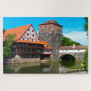 Puzzle La vieille ville de Nuremberg en Allemagne. Jigsaw