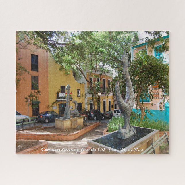 Puzzle La vieille ville de Porto Rico. voeux de Noël (Horizontal)