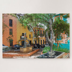 Puzzle La vieille ville de Porto Rico. voeux de Noël