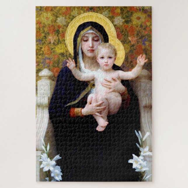 Puzzle La Vierge de la Lily, Bouguereau (Vertical)