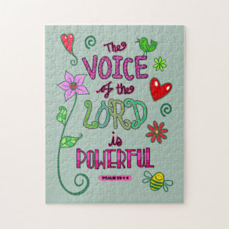 Puzzle La Voix du Seigneur est Puissante Bible Verse