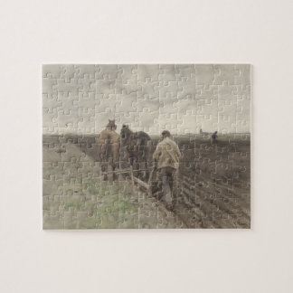 Puzzle Labourage de l'agriculteur, mauve d'Anton