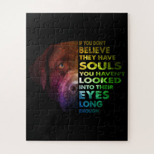 Puzzle Labrador Retriever looked Into Their Eye Dog Lover