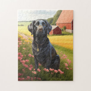 Puzzle Labrador Retriever Noir