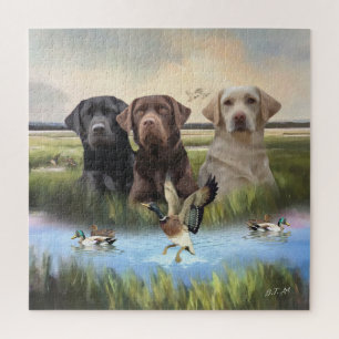 Puzzle Labrador Retrievers, (Chasse aux chiens)