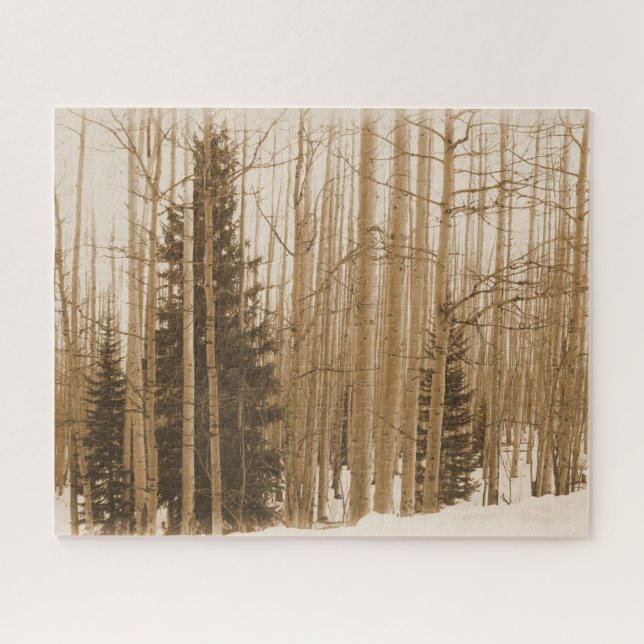 Puzzle Labyrinthe forestier Sepia - 16x20 - 520 pièces (Horizontal)