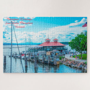 Puzzle Lac Champlain Vermont.Noël Salutations Jigsaw
