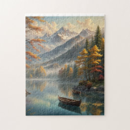 Puzzle Lac de montagne paisible en automne