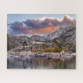 Puzzle Lac Sabrina Dusk avec Bateaux, photo d'art