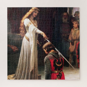 Puzzle « L'Acolade » Peinture médiévale d'Edmund Blair L