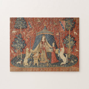 Puzzle Lady Et La Licorne Moyen Age Tapisserie Vintage