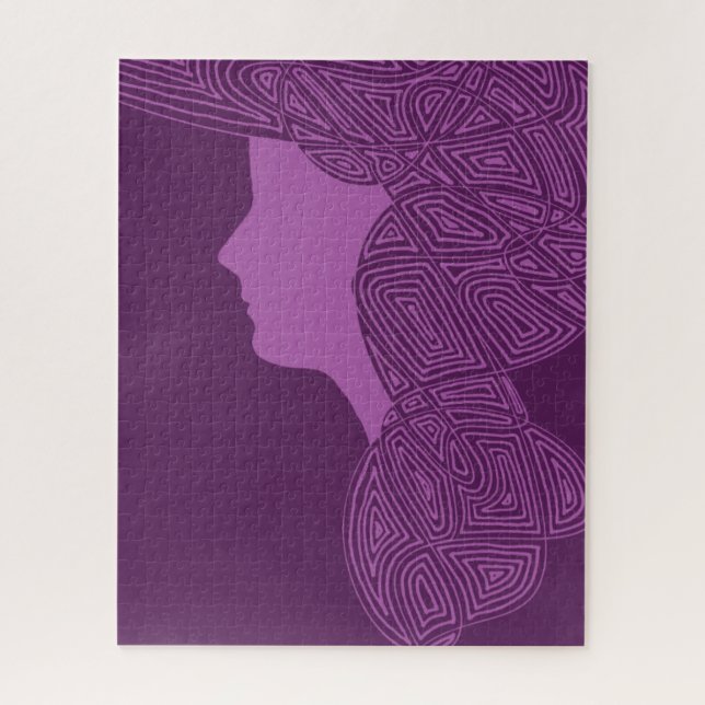 Puzzle Lady Purple (Vertical)