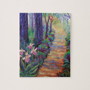 Puzzle Lady Slippers on the Path