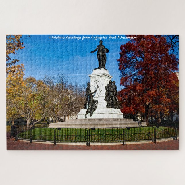 Puzzle Lafayette Park Washington DC. voeux de Noël (Horizontal)