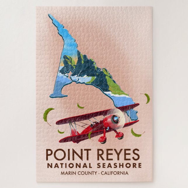 Puzzle l'affiche de voyage de point reyes national seasho (Vertical)