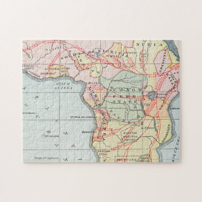 PUZZLE L'AFRIQUE : CARTE, 1894 (Horizontal)