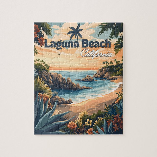 Puzzle Laguna Beach vintage Californie (Vertical)