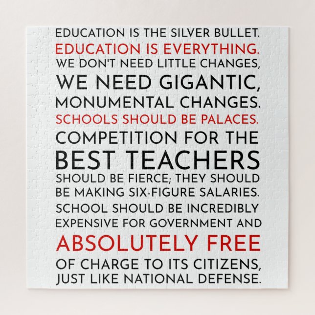 Puzzle L'aile ouest Sam Seaborn Discours d'éducation Puzz (Vertical)