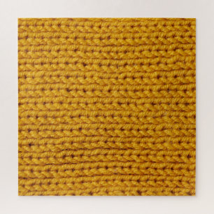 Puzzle Laine tricotée jaune, texture haute résolution.