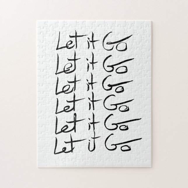 Puzzle Laisse-le partir ! Citation calligraphie motivatio (Vertical)
