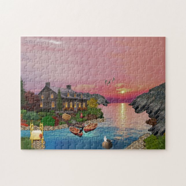 Puzzle Lake House Retreat | Paysage Pittoresque (Horizontal)